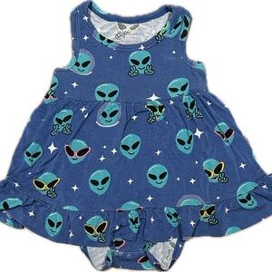 6-12 Posh Peanut Area 51 Bodysuit Twirl Dress